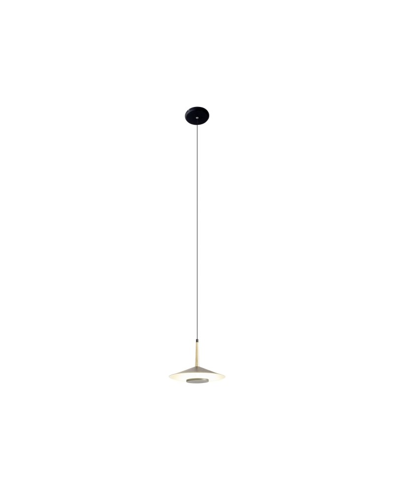ORION * COLGANTE LED NEGRO/CUERO  1L*8W 3000K